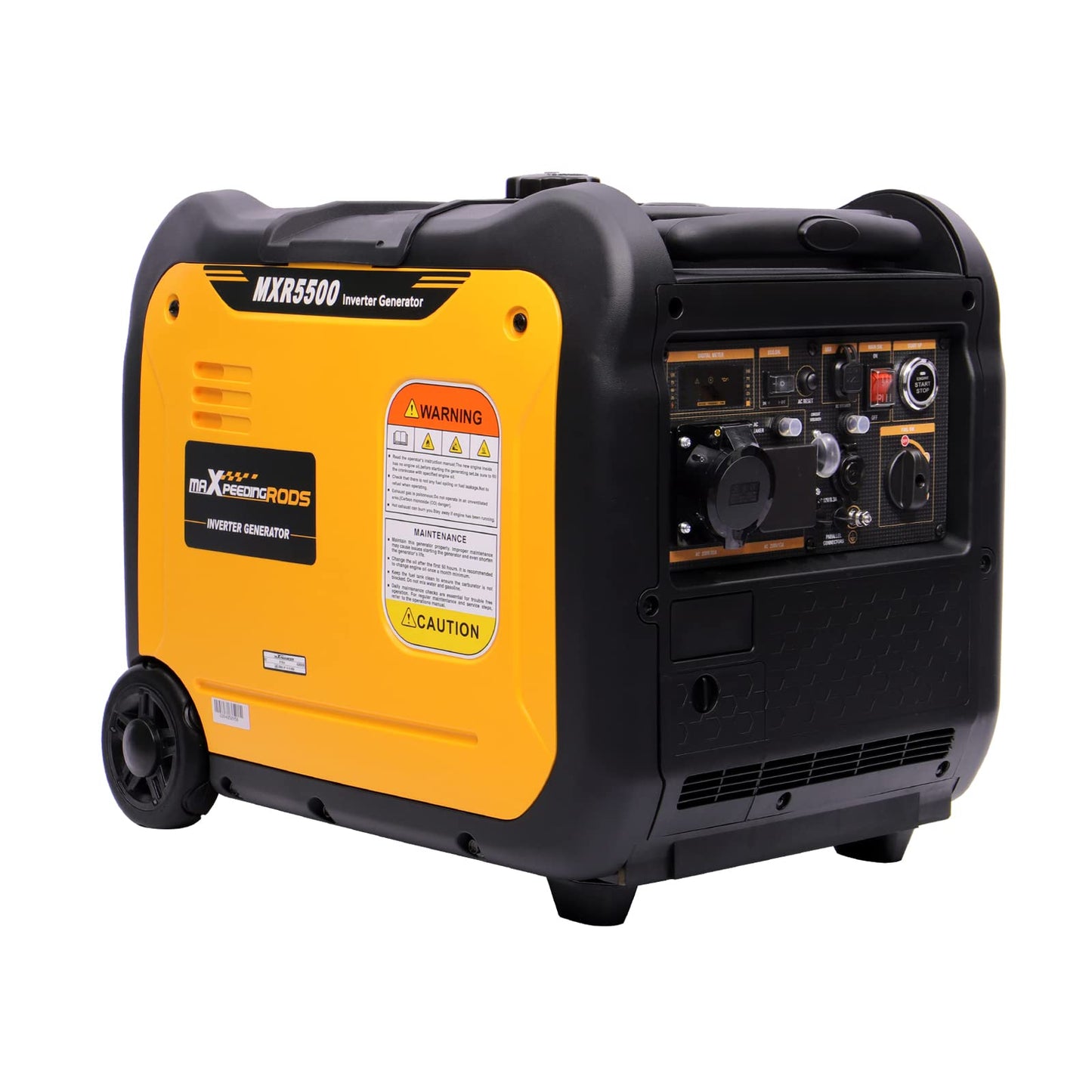 maXpeedingrods 3300W Portable Inverter Generator Petrol Silent Pure Sine Wave Generator for Camping, RV Travel, Home, or Jobsites