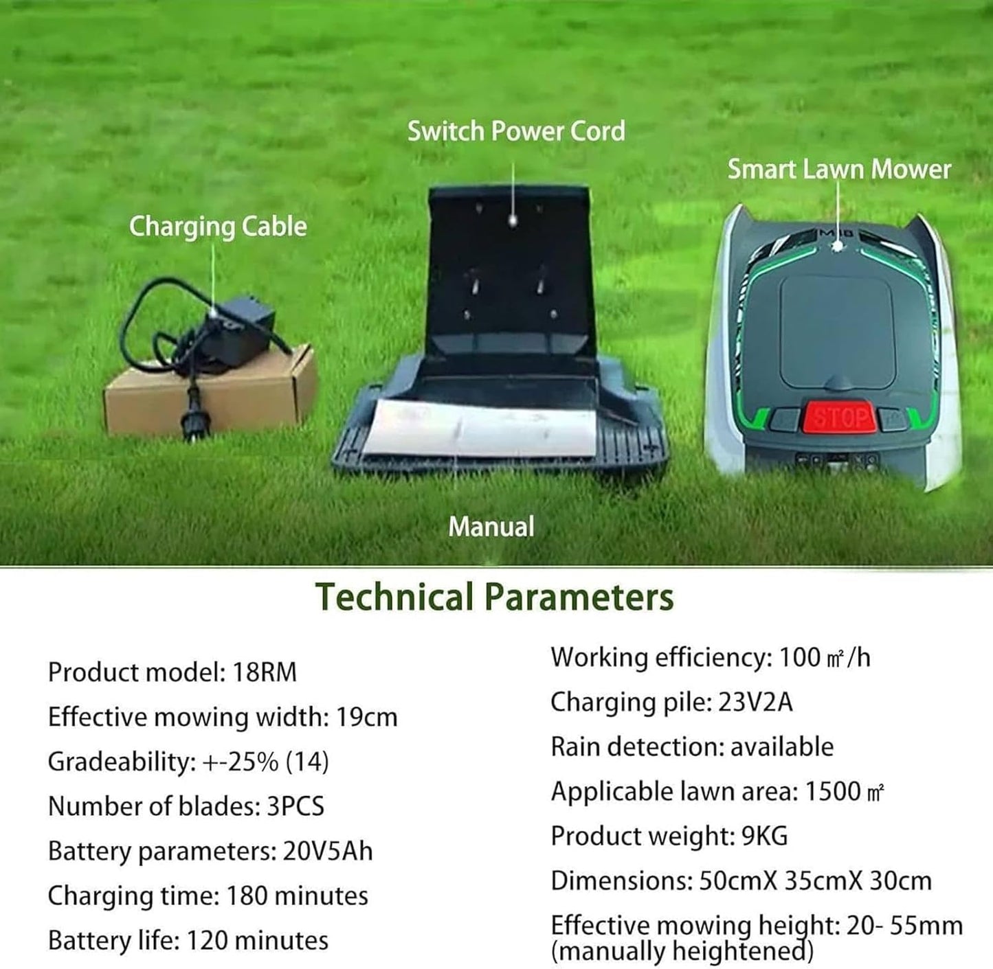 Automatic Robot Lawn Mower with GPS Navigation - Mows Up to 2/3 Acre, 29000 Sq.Ft, APP Control, Schedule, Anti-Theft, Self-Charging, Re-Cutting Capability