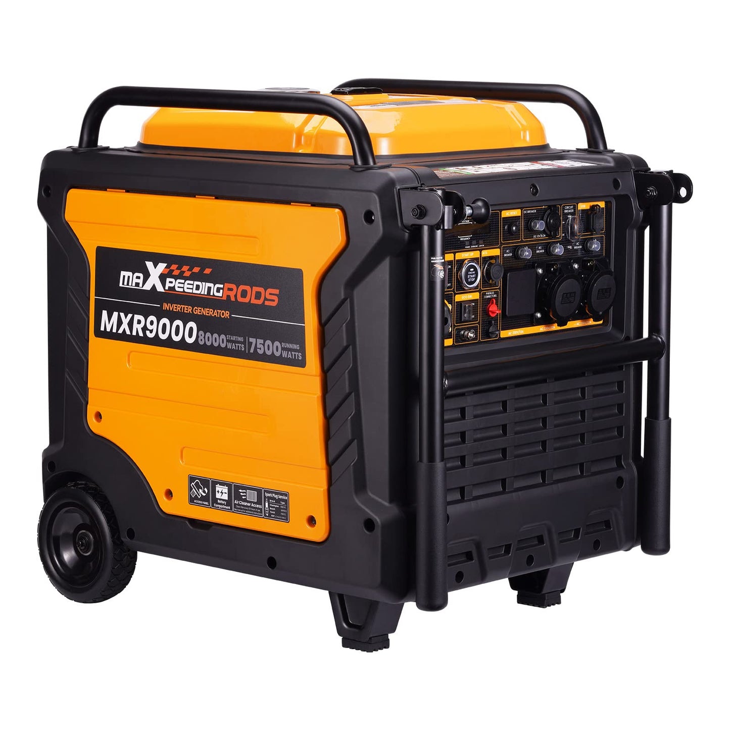 maXpeedingrods 3300W Portable Inverter Generator Petrol Silent Pure Sine Wave Generator for Camping, RV Travel, Home, or Jobsites