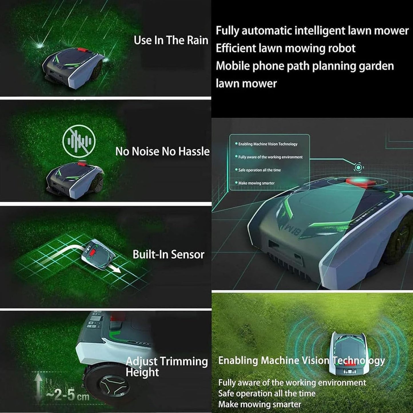 Automatic Robot Lawn Mower with GPS Navigation - Mows Up to 2/3 Acre, 29000 Sq.Ft, APP Control, Schedule, Anti-Theft, Self-Charging, Re-Cutting Capability