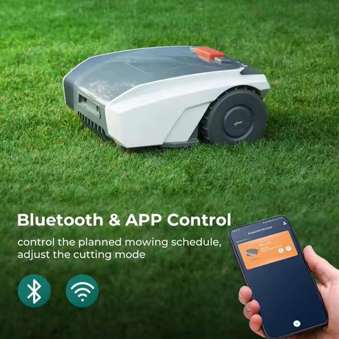 Automatic Robot Lawn Mower with GPS Navigation - Mows Up to 2/3 Acre, 29000 Sq.Ft, APP Control, Schedule, Anti-Theft, Self-Charging, Re-Cutting Capability