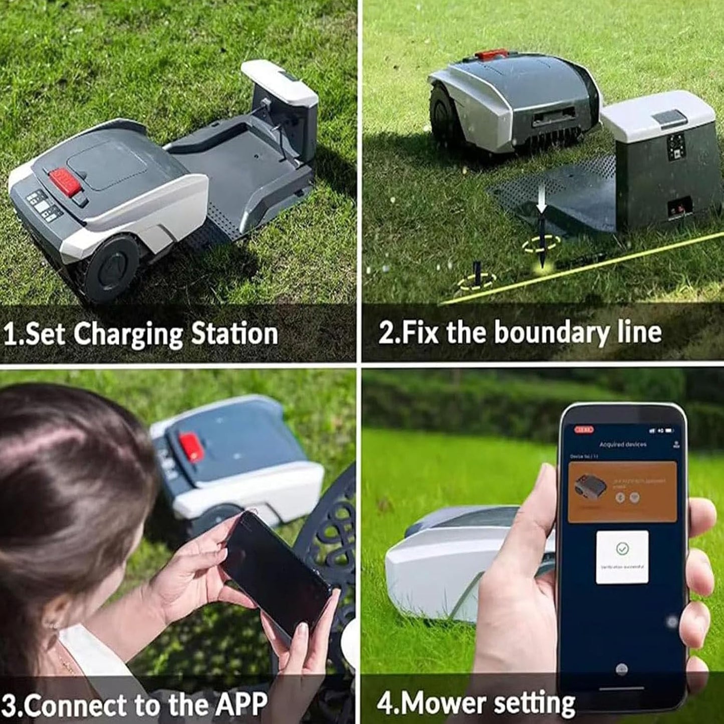 Automatic Robot Lawn Mower with GPS Navigation - Mows Up to 2/3 Acre, 29000 Sq.Ft, APP Control, Schedule, Anti-Theft, Self-Charging, Re-Cutting Capability